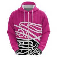 All Pink New Zealand Kowhai Ngutukak Zip Hoodie - Polynesian Pride