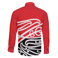 All Red New Zealand Kowhai Ngutukak Family Matching Off Shoulder Maxi Dress and Hawaiian Shirt - Polynesian Pride