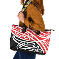 All Red New Zealand Kowhai Ngutukak Leather Tote Bag - Polynesian Pride