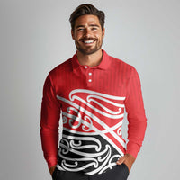All Red New Zealand Kowhai Ngutukak Long Sleeve Polo Shirt LT9 - Polynesian Pride
