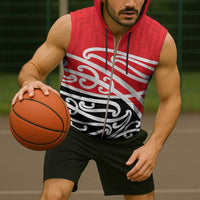 All Red New Zealand Kowhai Ngutukak Sleeveless Zip Hoodie - Polynesian Pride