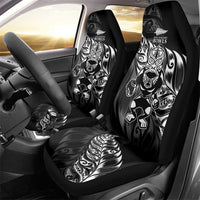 New Zealand Lawn Bowls Car Seat Cover Black Maori Warrior Tribal Silver Fern - Polynesian Pride