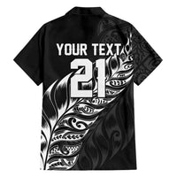 New Zealand Lawn Bowls Custom Family Matching Puletasi and Hawaiian Shirt Black Maori Warrior Tribal Silver Fern - Polynesian Pride