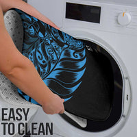 New Zealand Lawn Bowls Bathroom Set Blue Maori Warrior Tribal Silver Fern - Polynesian Pride