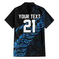 New Zealand Lawn Bowls Custom Family Matching Tank Maxi Dress and Hawaiian Shirt Blue Maori Warrior Tribal Silver Fern - Polynesian Pride