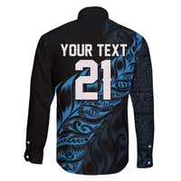 New Zealand Lawn Bowls Custom Family Matching Tank Maxi Dress and Hawaiian Shirt Blue Maori Warrior Tribal Silver Fern - Polynesian Pride