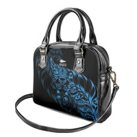 New Zealand Lawn Bowls Shoulder Handbag Blue Maori Warrior Tribal Silver Fern - Polynesian Pride