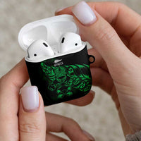 New Zealand Lawn Bowls AirPods Case Green Maori Warrior Tribal Silver Fern - Polynesian Pride