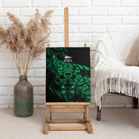New Zealand Lawn Bowls Canvas Wall Art Green Maori Warrior Tribal Silver Fern - Polynesian Pride