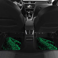 New Zealand Lawn Bowls Custom Car Mats Green Maori Warrior Tribal Silver Fern - Polynesian Pride