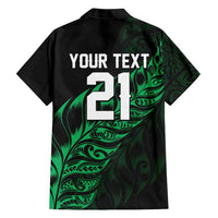 New Zealand Lawn Bowls Custom Family Matching Mermaid Dress and Hawaiian Shirt Green Maori Warrior Tribal Silver Fern - Polynesian Pride