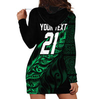 New Zealand Lawn Bowls Custom Hoodie Dress Green Maori Warrior Tribal Silver Fern - Polynesian Pride