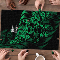 New Zealand Lawn Bowls Puzzle Green Maori Warrior Tribal Silver Fern - Polynesian Pride