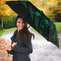 New Zealand Lawn Bowls Umbrella Green Maori Warrior Tribal Silver Fern - Polynesian Pride