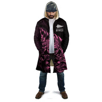 New Zealand Lawn Bowls Custom Cloak Pink Maori Warrior Tribal Silver Fern - Polynesian Pride