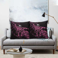 New Zealand Lawn Bowls Pillow Cover Pink Maori Warrior Tribal Silver Fern - Polynesian Pride
