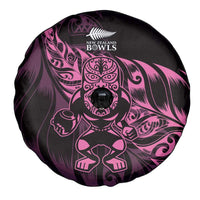 New Zealand Lawn Bowls Spare Tire Cover Pink Maori Warrior Tribal Silver Fern - Polynesian Pride