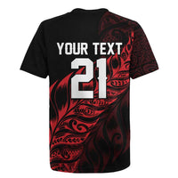 New Zealand Lawn Bowls Custom Rugby Jersey Red Maori Warrior Tribal Silver Fern LT9 - Polynesian Pride