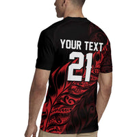 New Zealand Lawn Bowls Custom Rugby Jersey Red Maori Warrior Tribal Silver Fern LT9 - Polynesian Pride