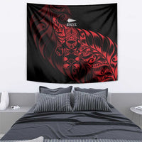 New Zealand Lawn Bowls Tapestry Red Maori Warrior Tribal Silver Fern - Polynesian Pride