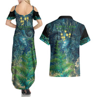 New Zealand Matariki Waipuna-a-rangi Couples Matching Summer Maxi Dress and Hawaiian Shirt He Roimata o Rangi