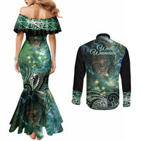 New Zealand Matariki Waiti Couples Matching Mermaid Dress and Long Sleeve Button Shirt Waimāori and The Origin Of Life