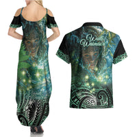 New Zealand Matariki Waiti Couples Matching Summer Maxi Dress and Hawaiian Shirt Waimori and The Origin Of Life LT9 - Polynesian Pride