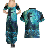 New Zealand Matariki Hiwa-i-te-rangi Couples Matching Summer Maxi Dress and Hawaiian Shirt Titiro ki nga Whetu Wishing Star LT9 - Polynesian Pride