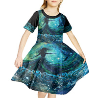 New Zealand Matariki Hiwa-i-te-rangi Kid Short Sleeve Dress Titiro ki nga Whetu Wishing Star