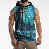 New Zealand Matariki Hiwa-i-te-rangi Sleeveless Zip Hoodie Titiro ki nga Whetu Wishing Star - Polynesian Pride