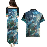 New Zealand Matariki Ururangi Couples Matching Puletasi and Hawaiian Shirt The Murmur Of The Wind LT9 - Polynesian Pride