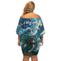 New Zealand Matariki Ururangi Family Matching Off Shoulder Short Dress and Hawaiian Shirt The Murmur Of The Wind