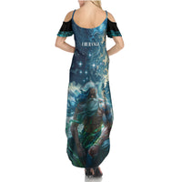 New Zealand Matariki Ururangi Summer Maxi Dress The Murmur Of The Wind LT9 - Polynesian Pride