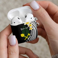 Alo Chiefdom Wallis and Futuna Personalized AirPods Case Frangipani Flowers Polynesian Pattern LT9 - Polynesian Pride