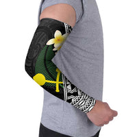 Alo Chiefdom Wallis and Futuna Personalized Arm Sleeves Frangipani Flowers Polynesian Pattern - Polynesian Pride