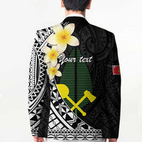 Alo Chiefdom Wallis and Futuna Personalized Blazer Frangipani Flowers Polynesian Pattern - Polynesian Pride