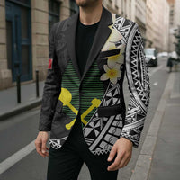 Alo Chiefdom Wallis and Futuna Personalized Blazer Frangipani Flowers Polynesian Pattern - Polynesian Pride
