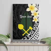 Alo Chiefdom Wallis and Futuna Personalized Canvas Wall Art Frangipani Flowers Polynesian Pattern
