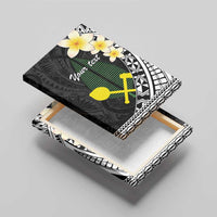 Alo Chiefdom Wallis and Futuna Personalized Canvas Wall Art Frangipani Flowers Polynesian Pattern