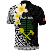 Alo Chiefdom Wallis and Futuna Personalized Polo Shirt Frangipani Flowers Polynesian Pattern