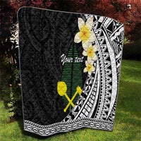 Alo Chiefdom Wallis and Futuna Personalized Quilt Frangipani Flowers Polynesian Pattern