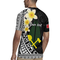 Alo Chiefdom Wallis and Futuna Personalized Rugby Jersey Frangipani Flowers Polynesian Pattern
