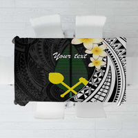 Alo Chiefdom Wallis and Futuna Personalized Tablecloth Frangipani Flowers Polynesian Pattern