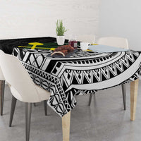 Alo Chiefdom Wallis and Futuna Personalized Tablecloth Frangipani Flowers Polynesian Pattern