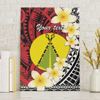 Sigave Chiefdom Wallis and Futuna Personalized Canvas Wall Art Frangipani Flowers Polynesian Pattern