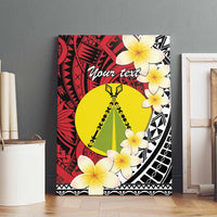 Sigave Chiefdom Wallis and Futuna Personalized Canvas Wall Art Frangipani Flowers Polynesian Pattern