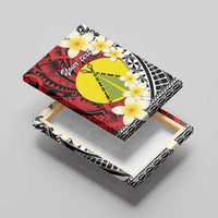 Sigave Chiefdom Wallis and Futuna Personalized Canvas Wall Art Frangipani Flowers Polynesian Pattern