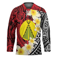 Sigave Chiefdom Wallis and Futuna Personalized Hockey Jersey Frangipani Flowers Polynesian Pattern LT9 Unisex Red - Polynesian Pride