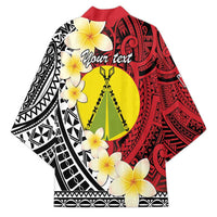 Sigave Chiefdom Wallis and Futuna Personalized Kimono Frangipani Flowers Polynesian Pattern - Polynesian Pride