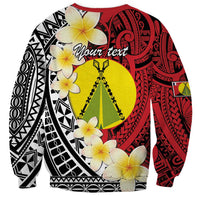 Sigave Chiefdom Wallis and Futuna Personalized Sweatshirt Frangipani Flowers Polynesian Pattern
